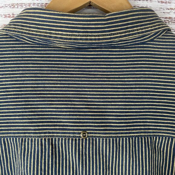 Kavu Sherpa Lined Hickory Railroad Stripe Chore Coat XXL Workwear Shirt Jacket - Picture 3 of 15